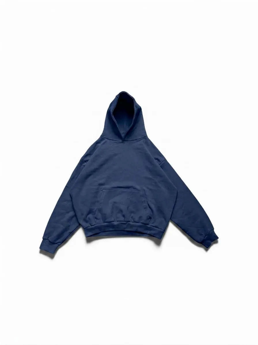 Heavyweight pullover hoodie in Classic Blue