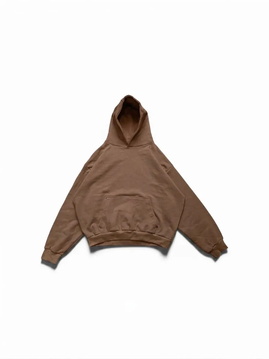 Heavyweight pullover hoodie in Coffee Bean